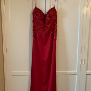 Beaded Red Gown
